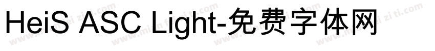 HeiS ASC Light字体转换